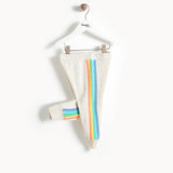organic cotton rainbow stripe baby trouser