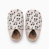 music note soft sole baby shoes bobux x bonniemob