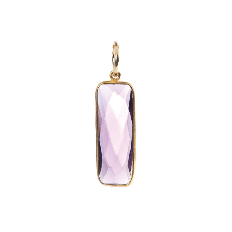 Gemstone pendant - Elongated | Amethyst