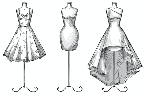 Dress Forms with Dresses