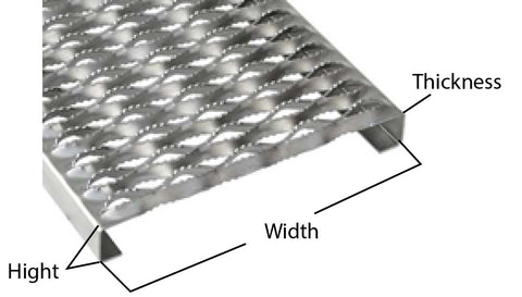 Grip Strut Galv. Width 24" x .14ga x H 2"