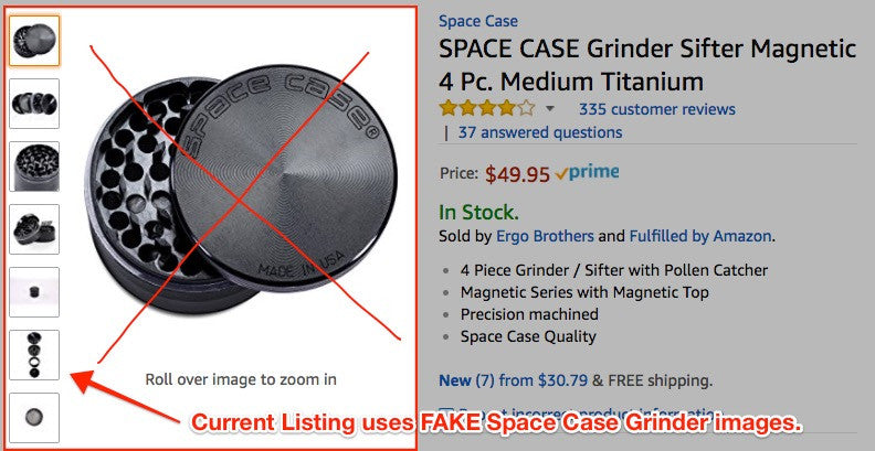 fake space case grinder on amazon