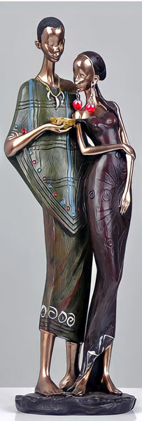 African Couple Figurine