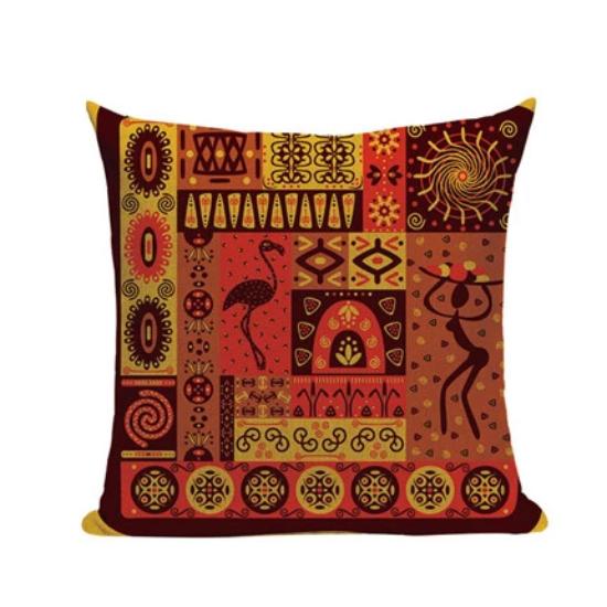 African Abstract Geometric II Pillow Cover