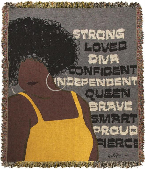 Strong Loved Diva Tapestry Throw