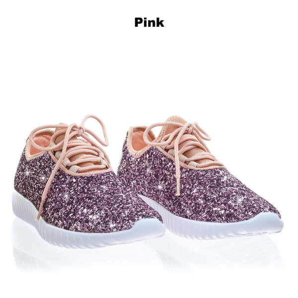 kids glitter tennis shoes