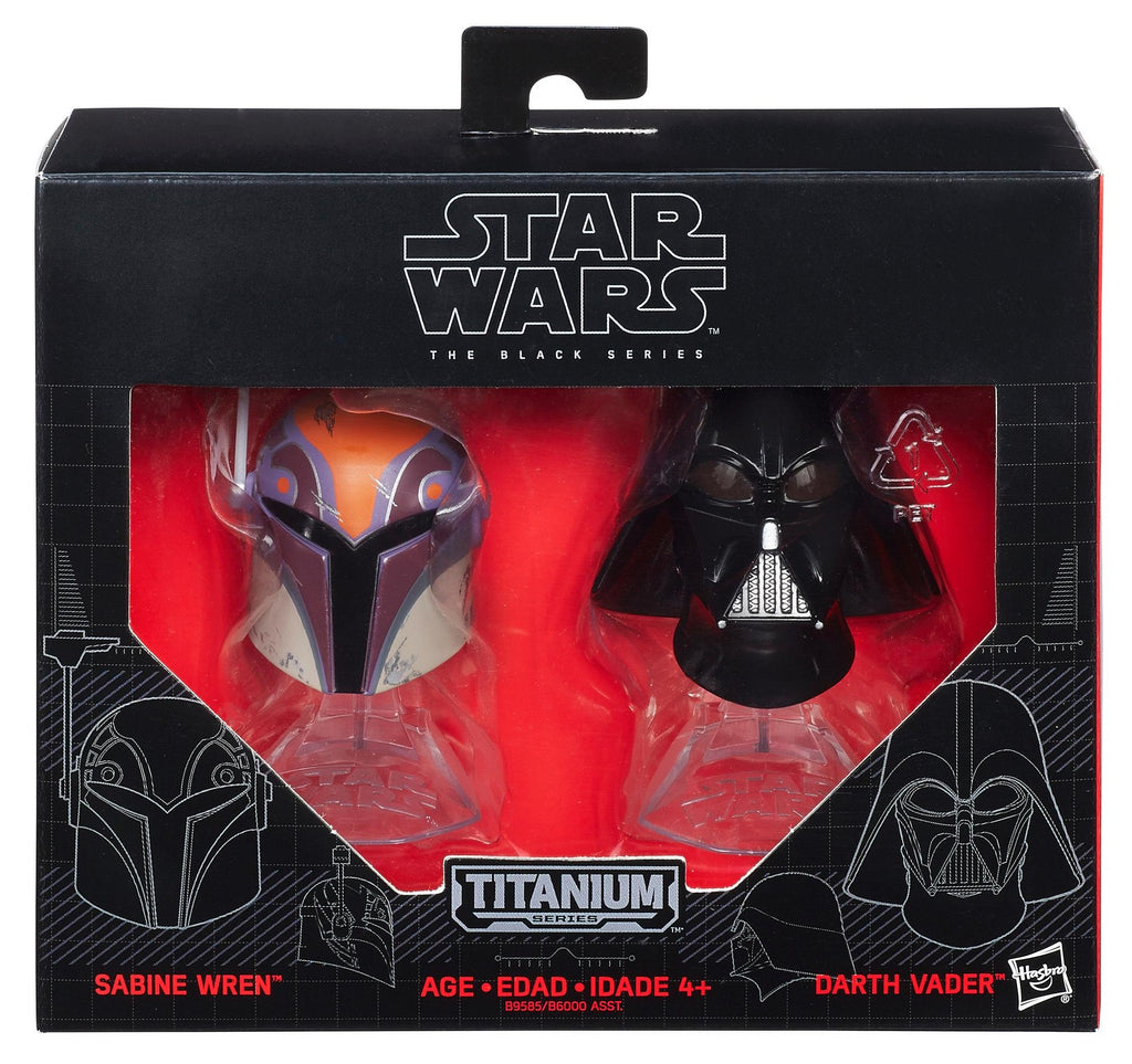 Star Wars Titanium Series Helmets Sabine Wren & Darth Vader Hasbro 