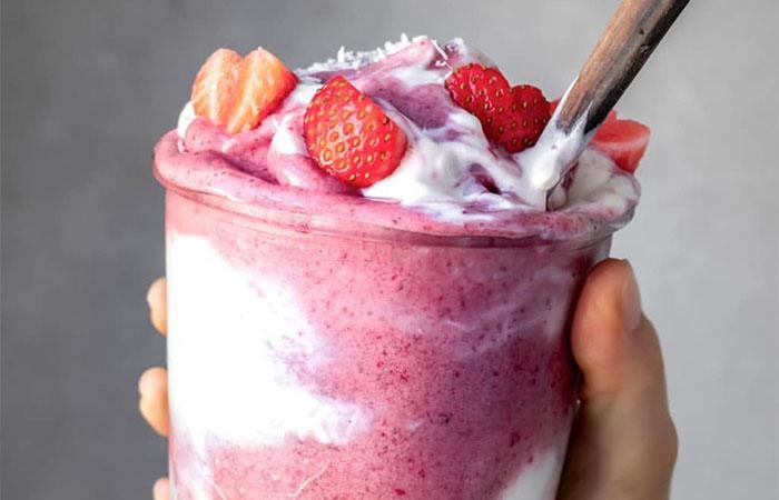 Cherry + Strawberry Protein Yogurt Nice Cream Jar