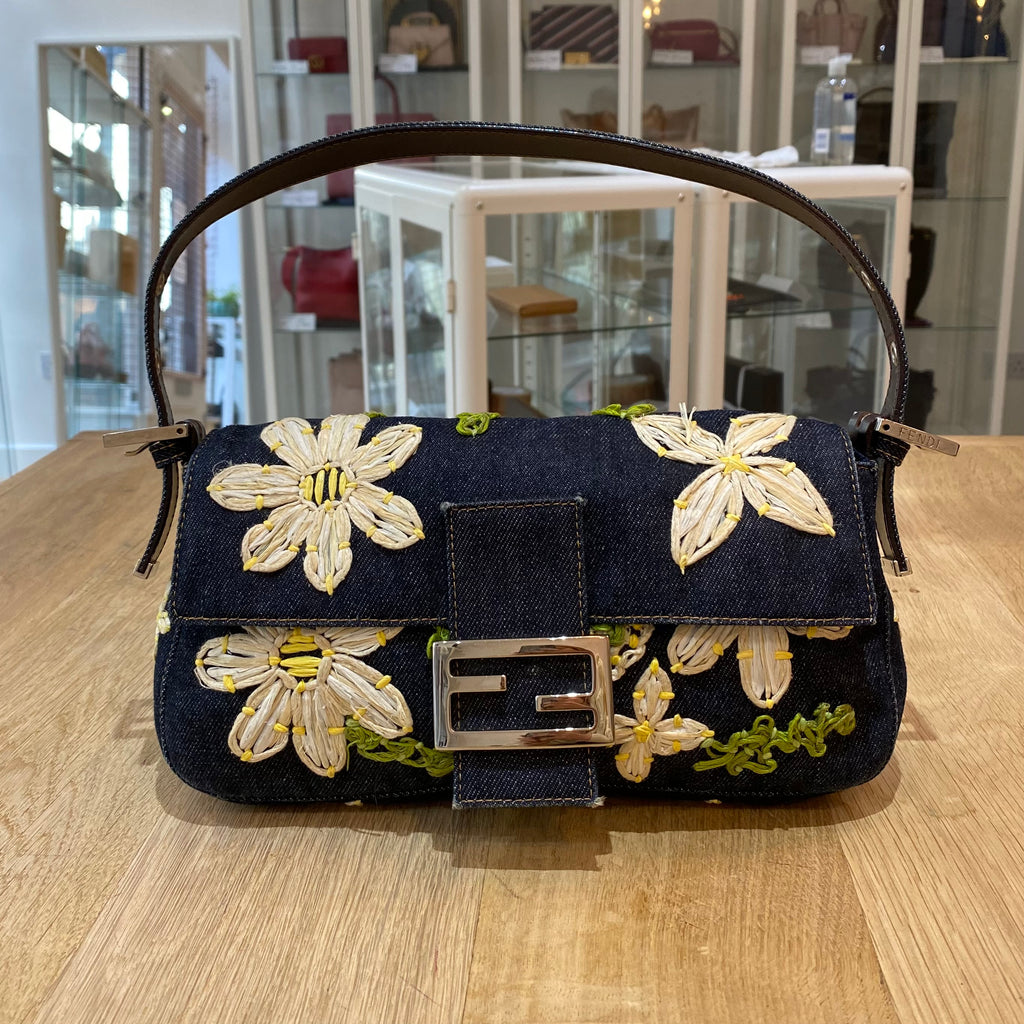 fendi baguette denim