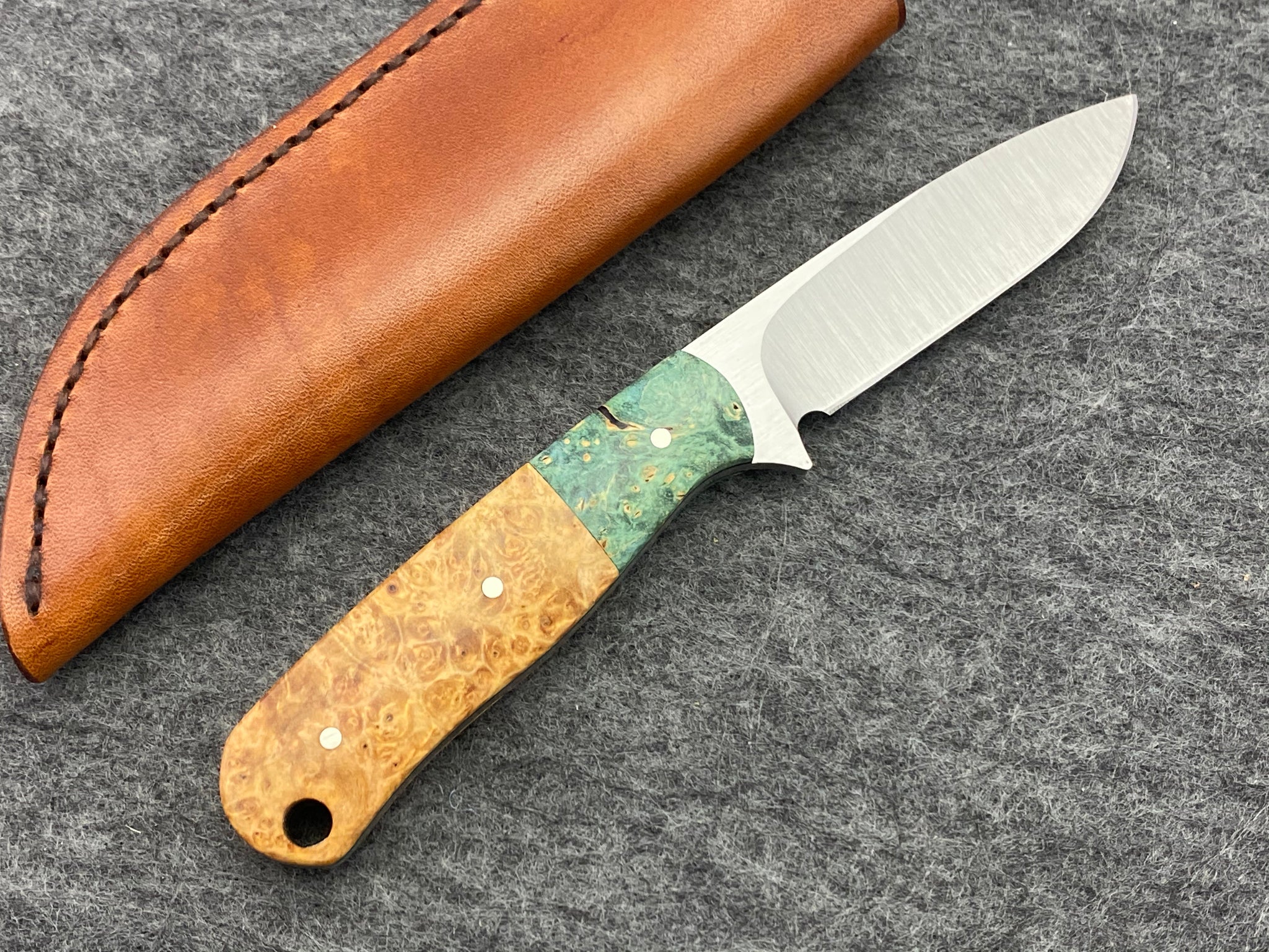 CW Fuller - Pocket Pal Drop Point w/ Maple Burl