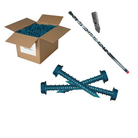300 pc 1/4"x4" HEX Concrete Screw