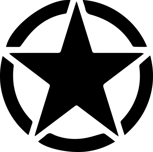 Military Star Decal – Trail Decals