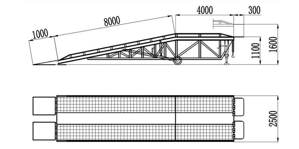 DR16 - Movable Yard Dock Ramp 16Ton specifications image