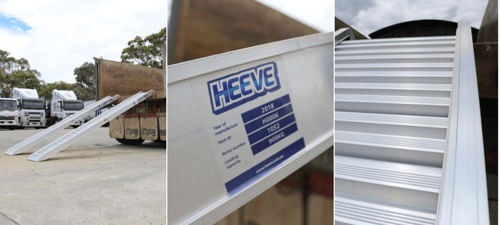 1.8-tonne construction aluminium loading ramps from Heeve