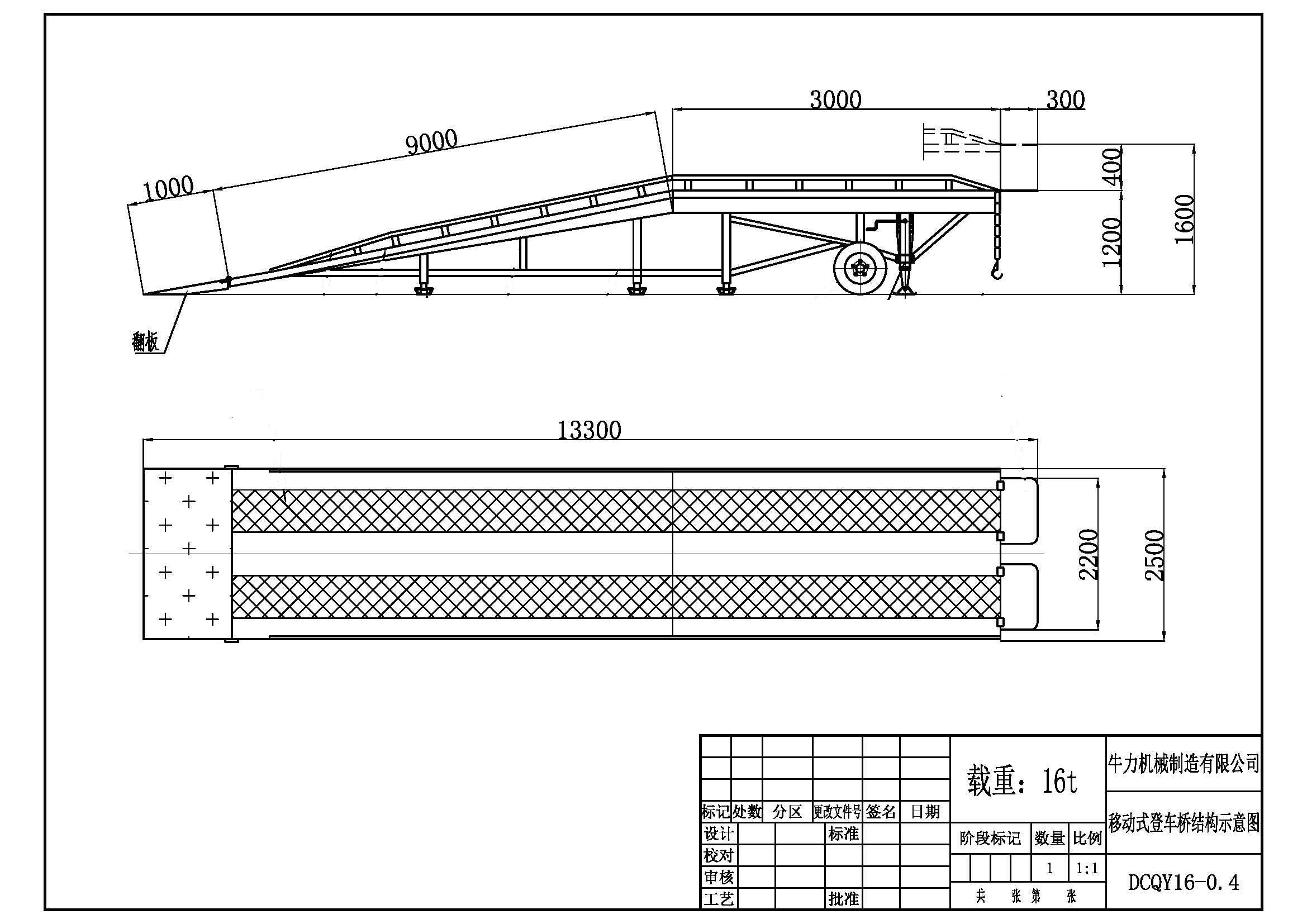 Niuli 16 tonne yard ramp drawing