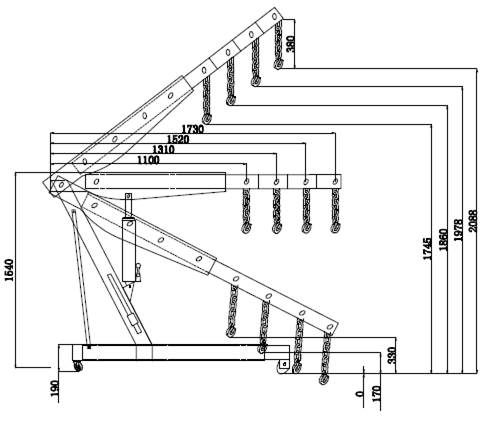Tradequip engine crane specifications