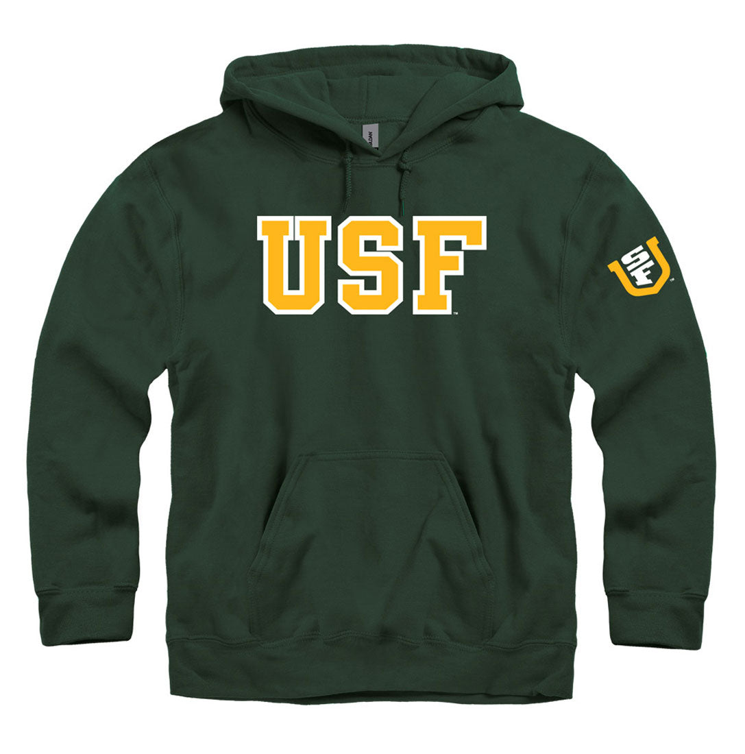 Hviske Tilpasning Station University of San Francisco USF Dons block hoodie sweatshirt-Green – Shop  College Wear