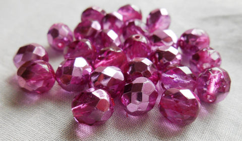 Metallic Pink Ice 8mm beads