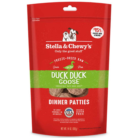 Stella & Chewy's Freeze Dried Duck Duck Goose Dinner Patties for Dogs 25oz