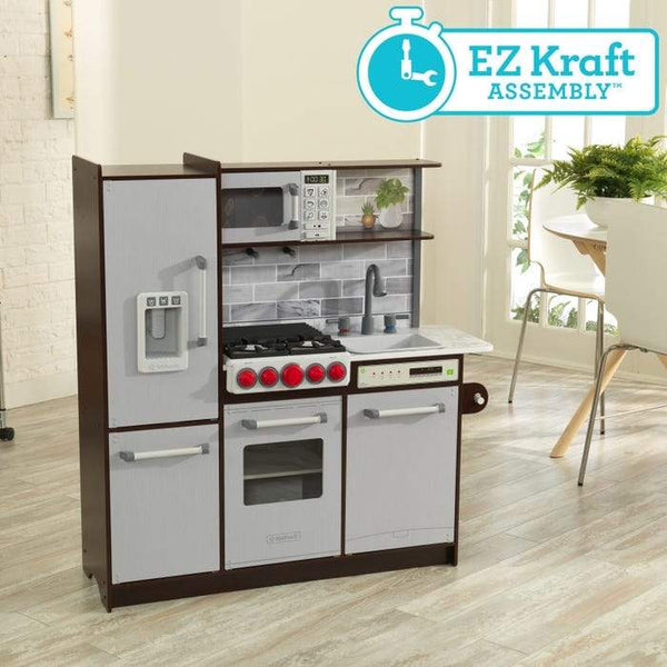 kidkraft uptown elite espresso play kitchen