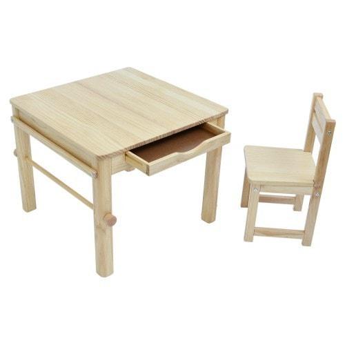 Tikktokk Little Boss Art Table Chair Set Natural Swing And Play