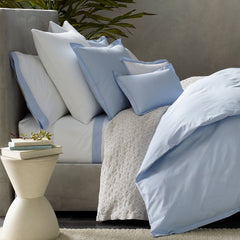 Fig Linens and Home - Matouk Luxury Bedding - Luca Satin Stitch Sheets
