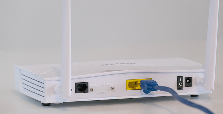 a cat6 patch cable being used to connect to a router