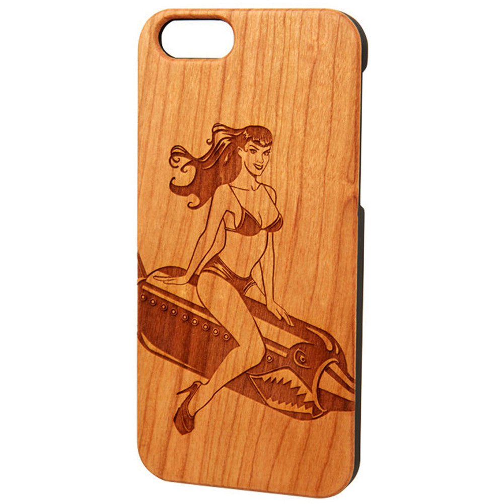 Case Worx Pin Up 3 Wood Cell Phone Case Retro Vintage Inspired Rockabilly