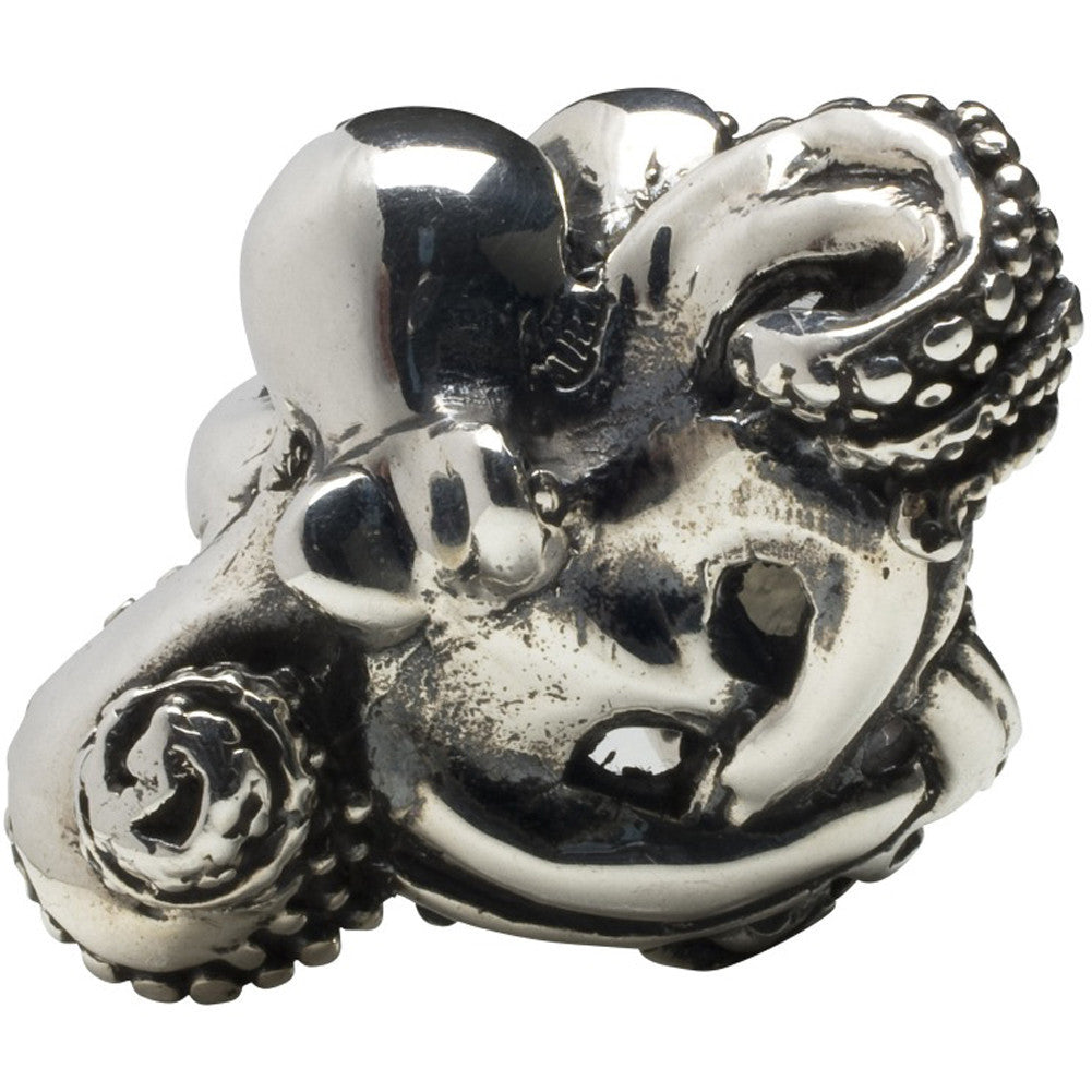 Femme Metale .925 Sterling Silver Octopussy Ring Octopus Nautical