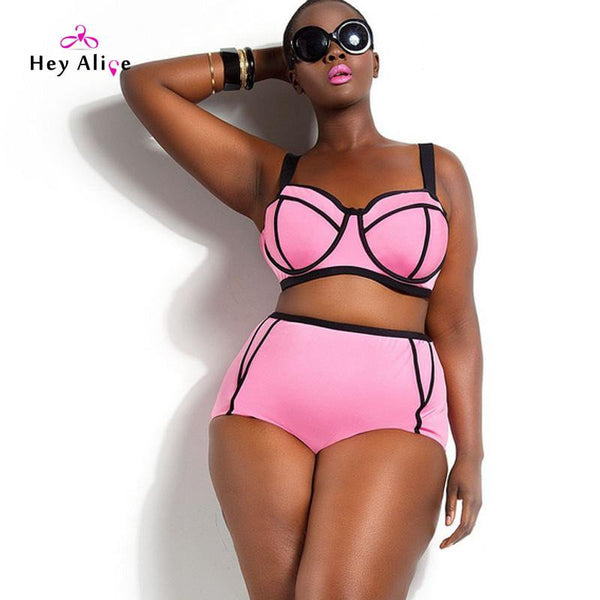 High Waisted Bathing Suit Plus Size Swimwear Bikinis Push Up Sexy Plus