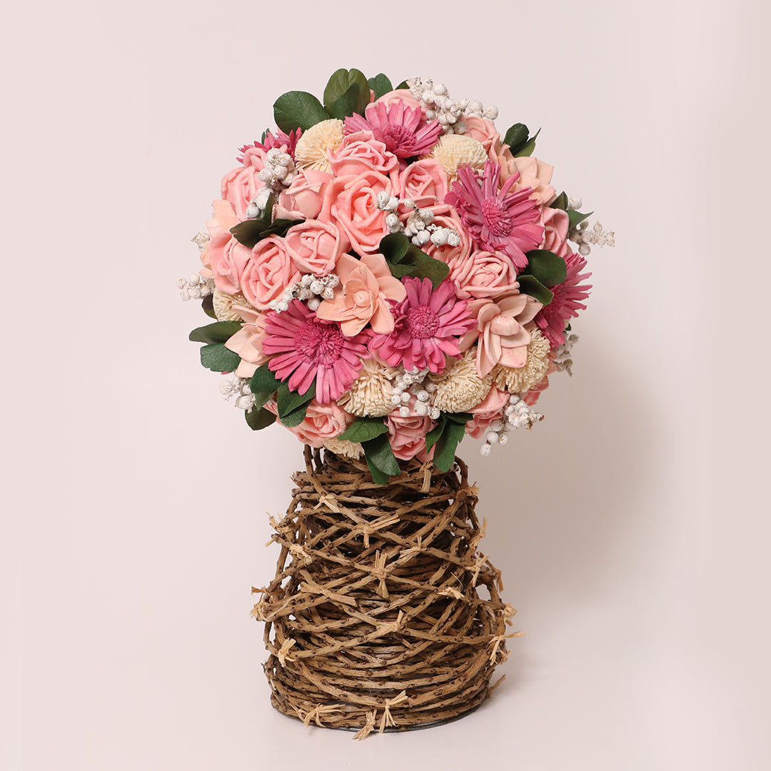 Pink Dried Flower Bouquet | Natural Dry Flower Bouquet – The Maeva ...