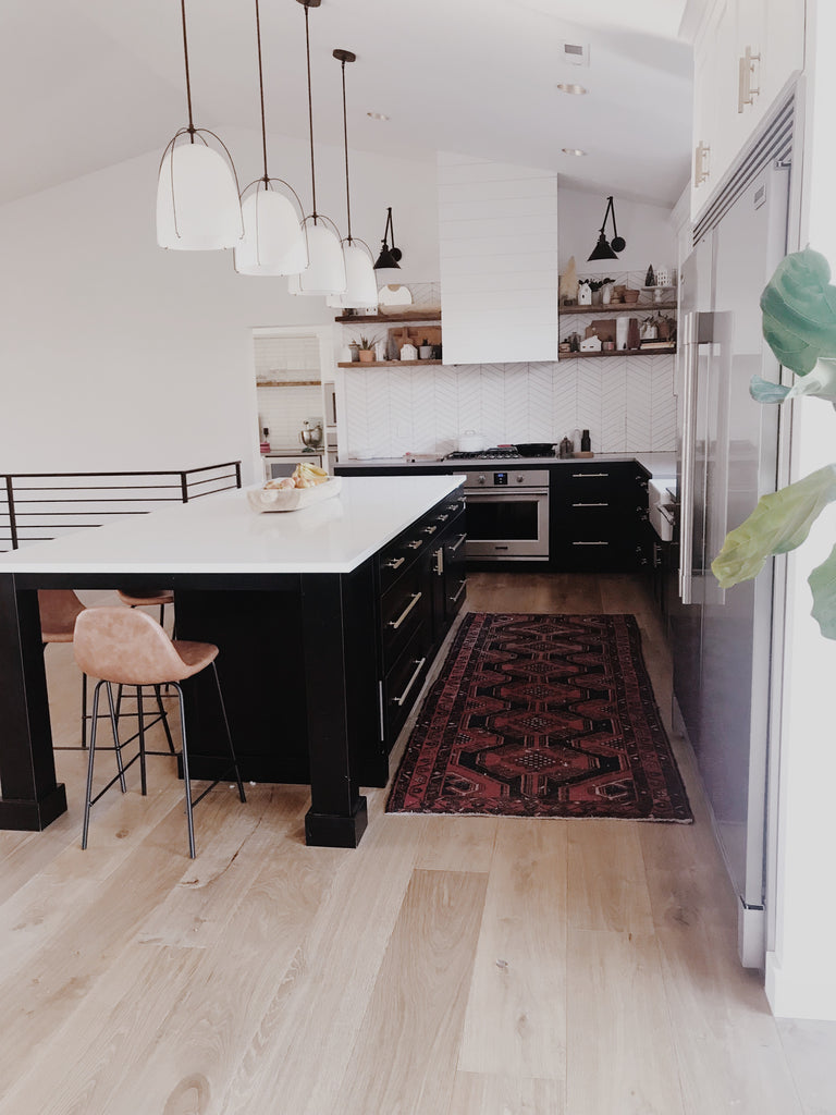 Cristina Stauber Contemporary Kitchen Featuring a Vintage Swoon Rug 