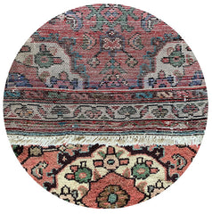 The rug pattern is visible on the rug back