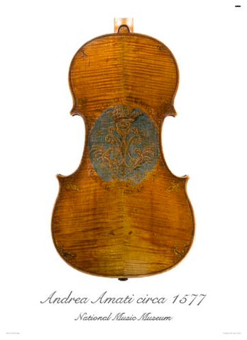 Photo of viola back by Andrea Amati, 1560