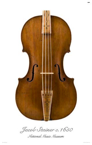Photo of front of Jacob Stainer tenor viola, 1650