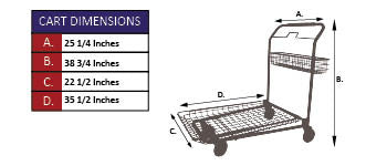 GCW-100 Nesting Garden Center Cart Specifications