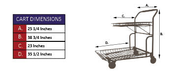 GCT-200 Nesting Garden Center Cart w/Flip-Up Tray Specifications