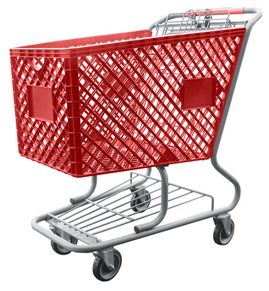 Amp 12 Plastic Shopping Cart With Lower Tray Americana Companies