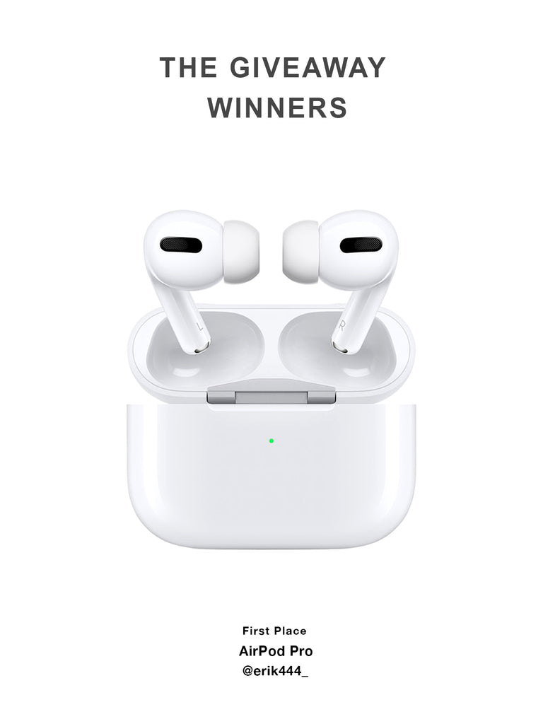 2020 Apple AirPod Pro GIVEAWAY Winner from VRS Design!