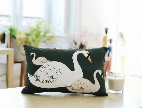 mother swan pillow design