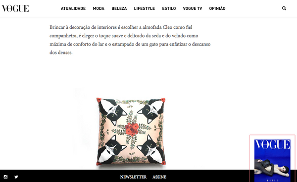 Cleo silk cushion My Friend Paco at Vogue portugal