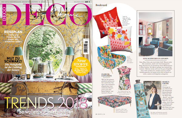 Deco Home Germany features my friend paco cotton printed cushions