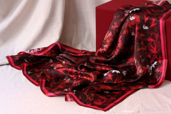 designer luxury silk scarf