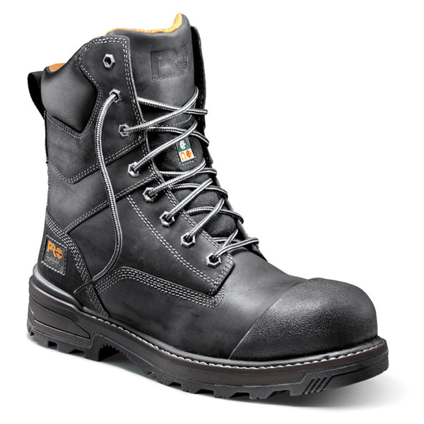 black composite toe boots