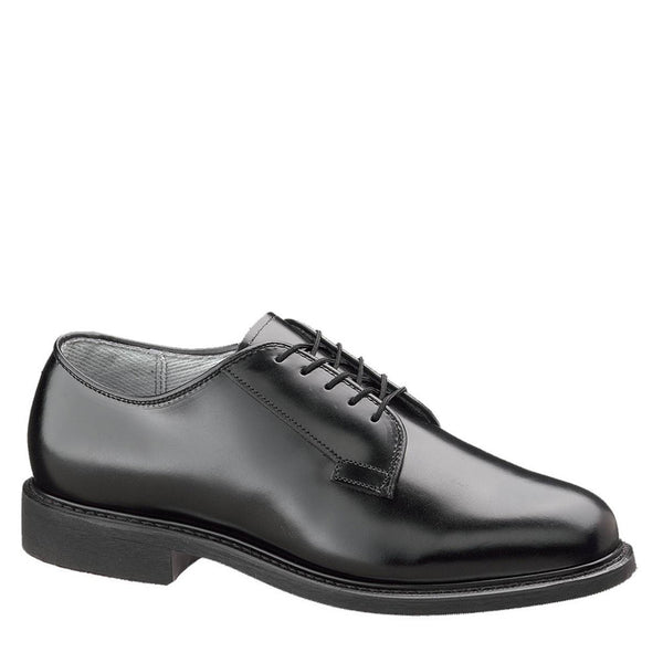 black leather uniform shoes