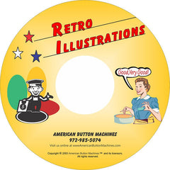 retro button design cd