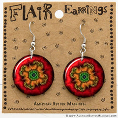 french wire button earring