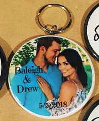 Wedding Button Key Chain