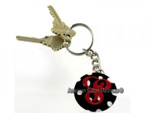 fabric covered keychain
