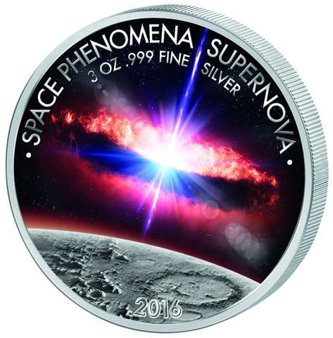 2016 Benin 3 Ounce Supernova Silver Coin - Art in Coins